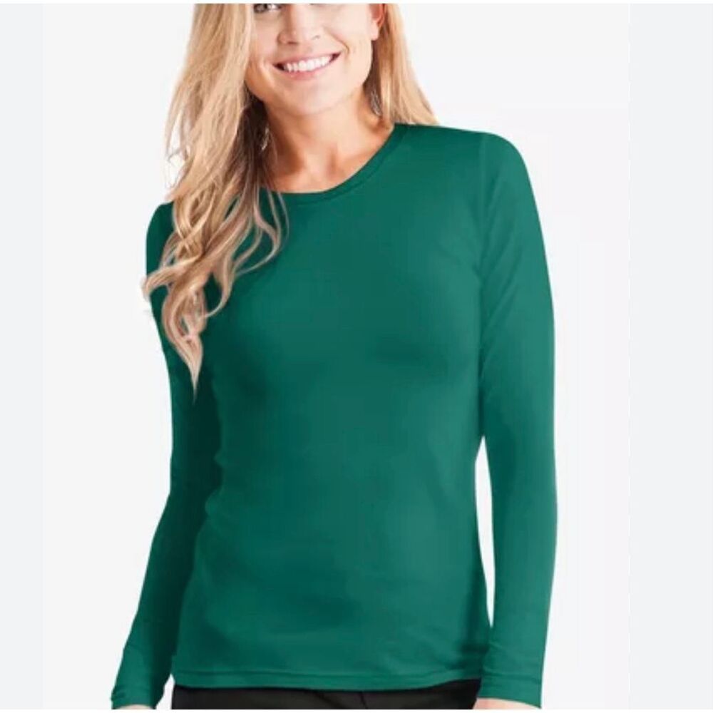 Healing Hands Melissa green scrubs long sleeve blouse M